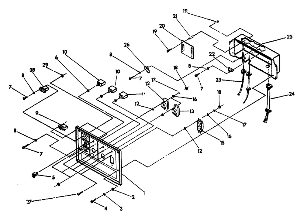 Control Panel Diagram and Parts List for 9803-1-MC  Briggs and Stratton Generator